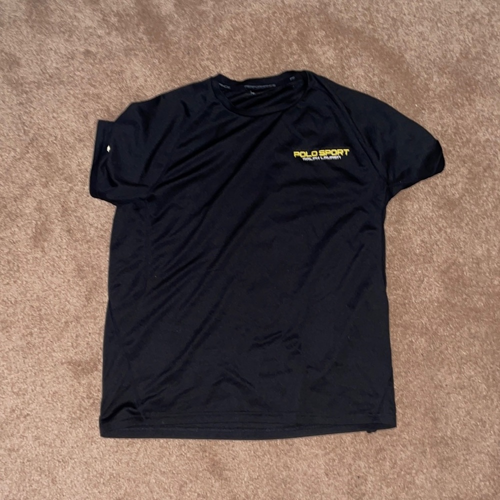 Black Polo Sport T shirt for kids. Size medium.